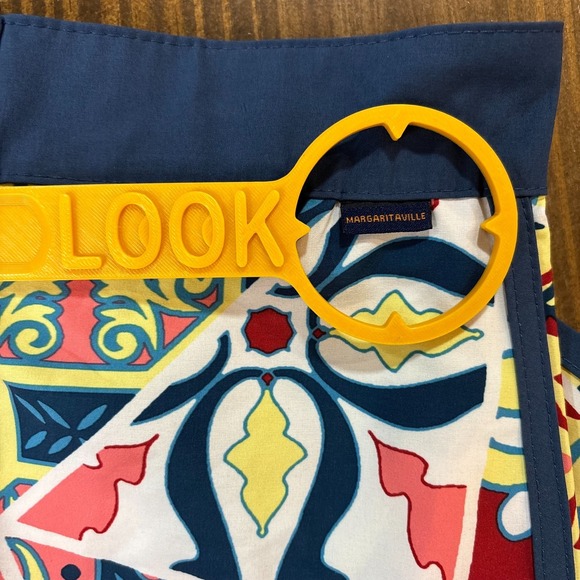 MARGARITAVILLE Mens Swim Trunks Board Shorts 36 Multicolor Patchwork Print - Picture 4 of 10